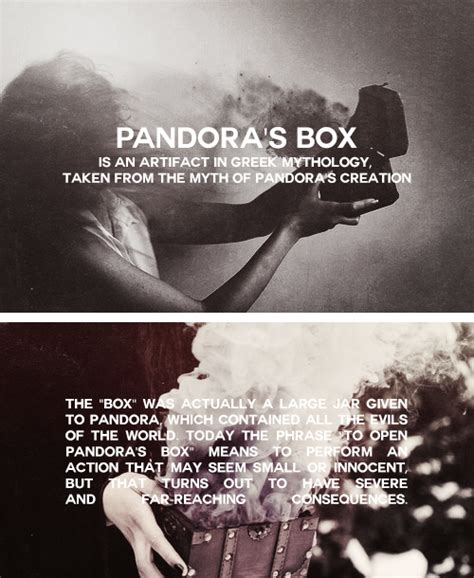 MYTHOLOGY MEME | (1/3) OBJECTS PANDORA’S BOX is an artifact in Greek mythology, taken from the ...