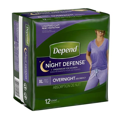 Depend Night Defense Underwear For Women, Xlarge Case Of 24 - Walmart.com - Walmart.com