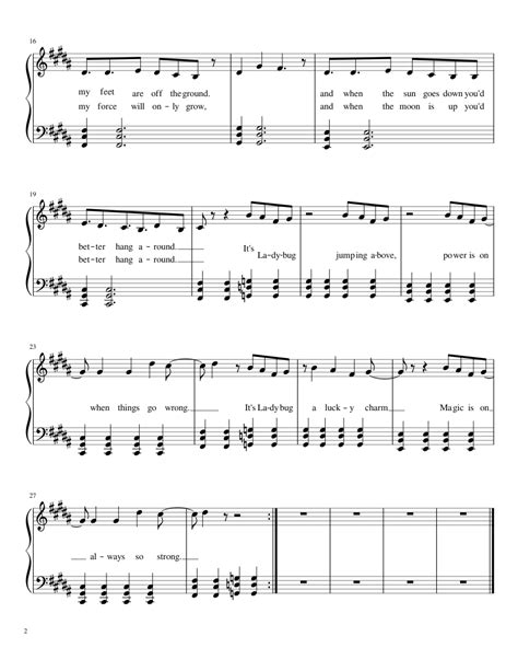 Sheet music made by bshults7 for Piano Miraculous Theme Song ...