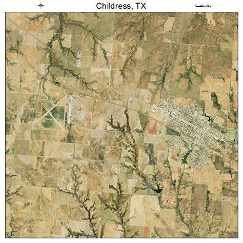 Aerial Photography Map of Childress, TX Texas