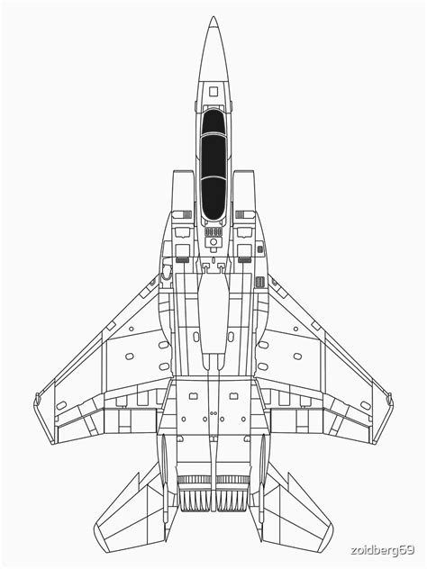 "McDonnell Douglas F-15 Eagle Blueprint" T-shirt by zoidberg69 | Redbubble