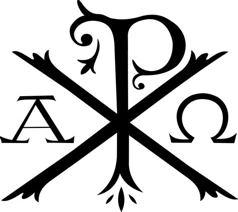 Chi Rho Alpha And Omega Christian Cross Symbol - Chi Rho Symbol Clipart - Full Size Clipart ...