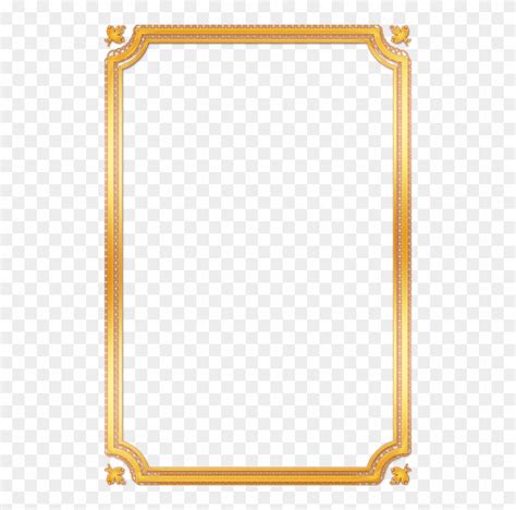 Gold Certificate Frame Png, Transparent Png - 500x750(#403079) - PngFind