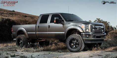 Ford F-250 Super Duty Fuel Driller D257 Wheels Black & Machined with ...