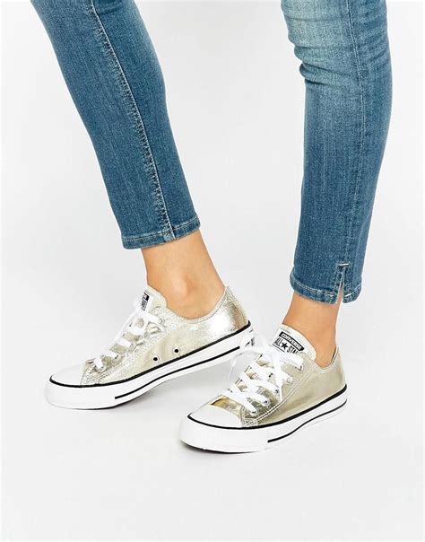 Converse Light Gold Metallic Chuck Taylor All Star Ox at asos.com ...