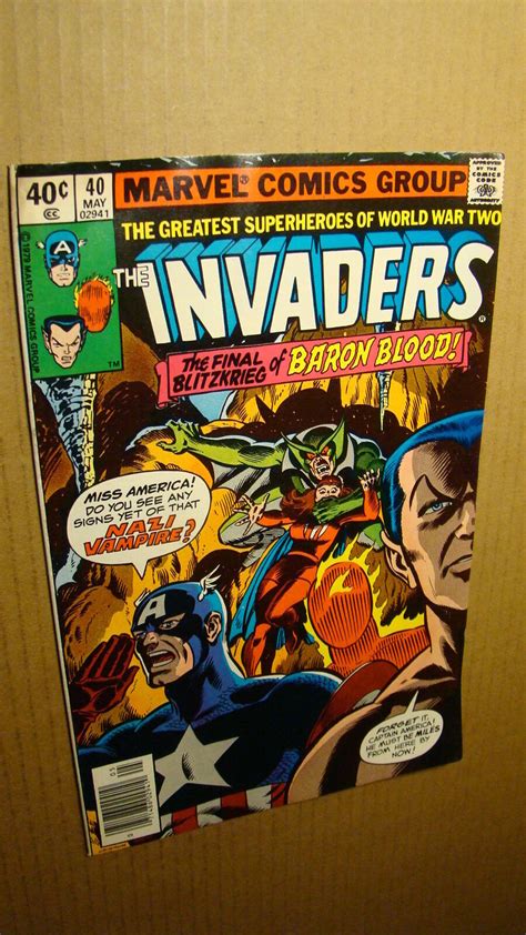 Invaders 40 *Solid* Captain America VS Nazi Vampire Baron Blood 1979 ...