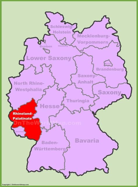 Rhineland-Palatinate location on the Germany map | Germany map, Rhineland, Rhineland palatinate