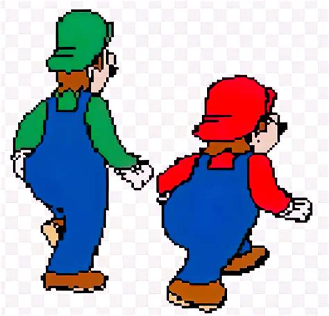 8-bit Mario & Luigi entering the Mushroom Kingdom [4564X4392] : r/MemeRestoration