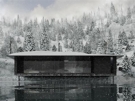 Winter house on Behance