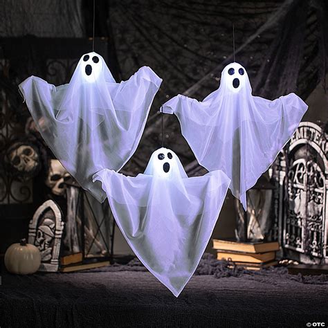 Value LED Hanging Ghosts Halloween Decoration - 3 Pc.