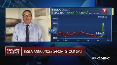 Tesla announces a 5-for-1 stock split