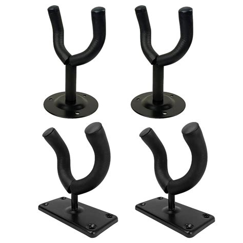 4Pcs Guitar Hanger Wall Mount Holder-Round and Rectangle | The Warehouse