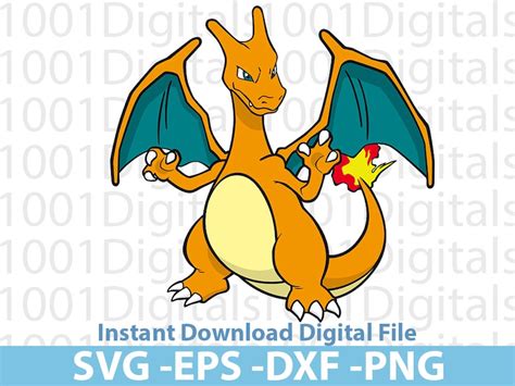 Charizard Svg, Pokemon Charizard Svg, Charizard Clipart, Png Cut File ...