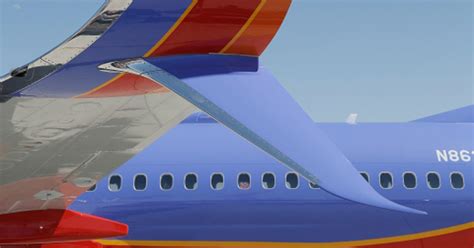 Southwest flies first 737 with new 'split scimitar' winglets