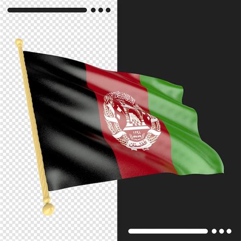 Premium PSD | Afghanistan flag in 3d rendering isolated