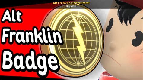 Alt Franklin Badge Item! [Super Smash Bros. Ultimate] [Mods]