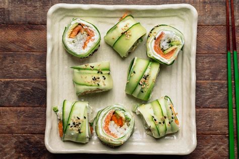 Cucumber Wrapped Sushi Roll — saltnpepperhere