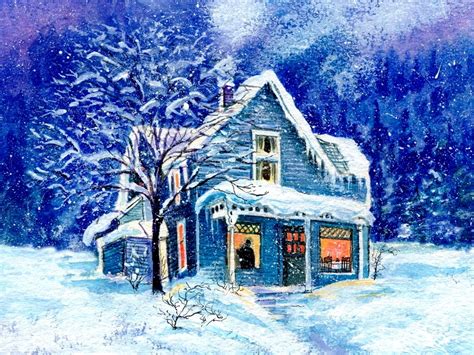 Animated Winter Snow House Wallpaper | Download wallpapers page