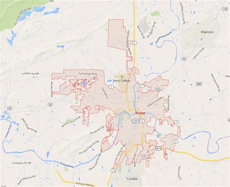 Rome Georgia Map - United States