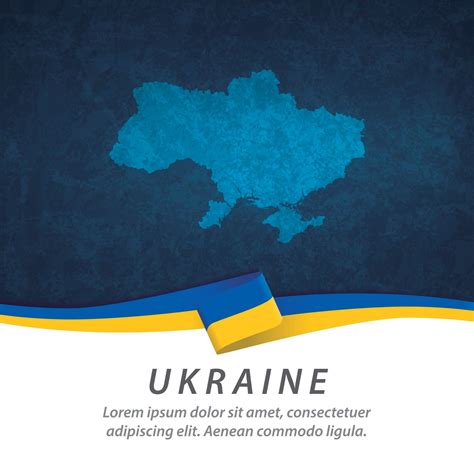 Ukraine flag with map 2711311 Vector Art at Vecteezy