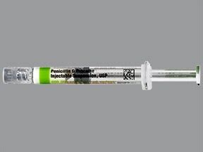 Penicillin G procaine dosing, indications, interactions, adverse ...