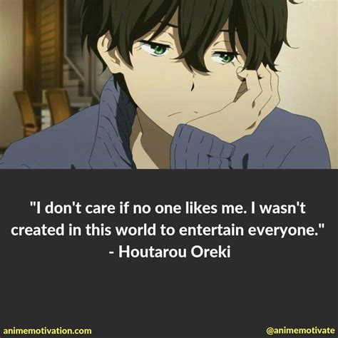 Houtarou Oreki quotes | Anime love quotes, Anime quotes inspirational, Anime quotes