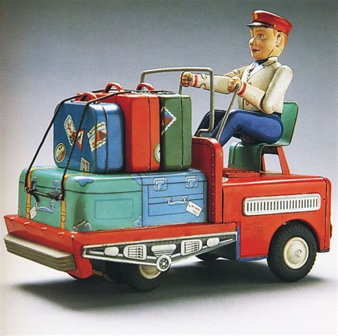 1950's Baggage Truck - Masudaya - Vintage Toy Wind-up Toys, Tin Toys, Doll Toys, Vintage Tins ...