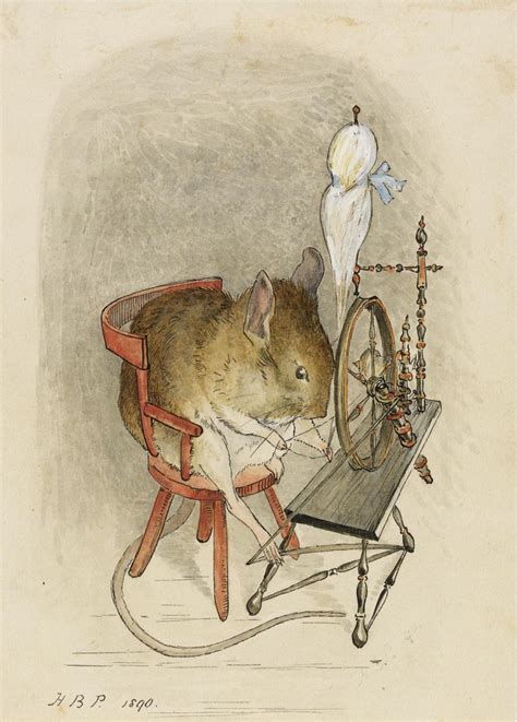 Content in a Cottage: Beatrix Potter Mouse + Spinning Wheel