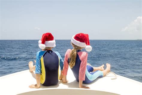 Christmas Caribbean Girl on Beach Stock Photo - Image of hair ...