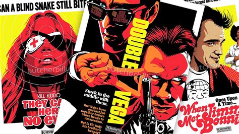 Quentin Tarantino movies posters by Butcher Billy