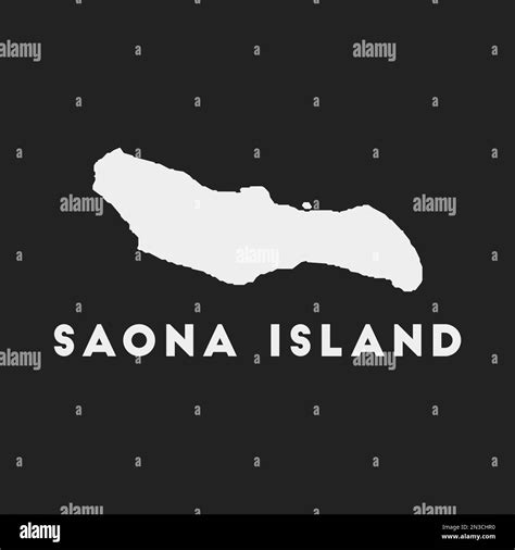 Saona Island icon. Map on dark background. Stylish Saona Island map with name. Vector ...