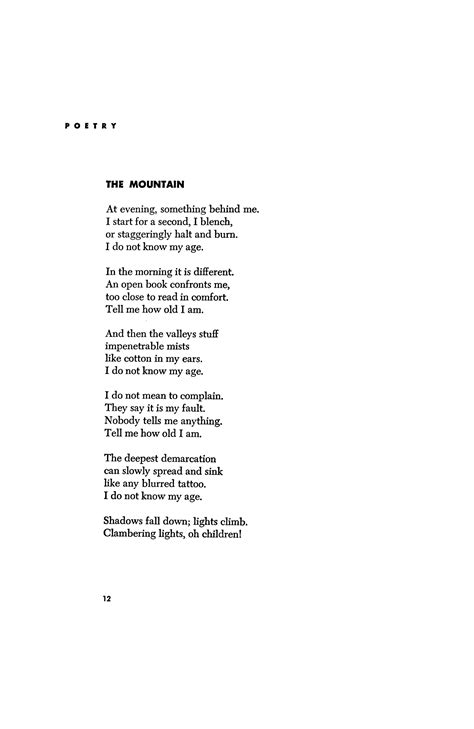 The Mountain by Elizabeth Bishop | Poetry Magazine