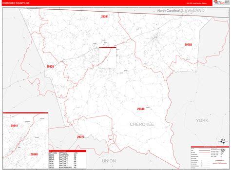 Cherokee County Zip Code Map - Map