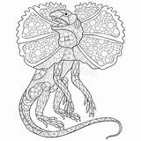 Green Basilisk Lizard Coloring Page sketch template