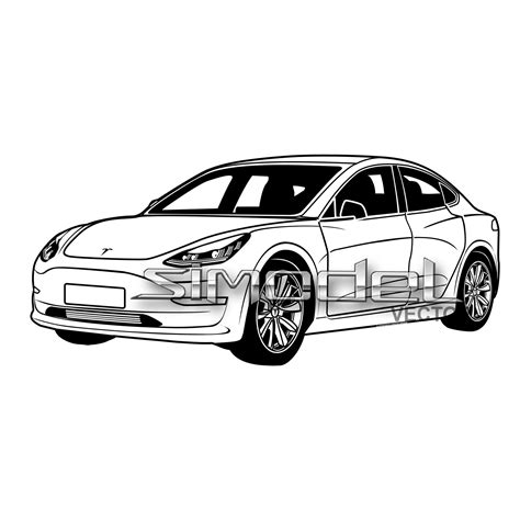 Tesla model 3 svg,ai,eps,dxf,png,pdf + svg,png shadow in 2022 | Car vector, Tesla model, Dxf