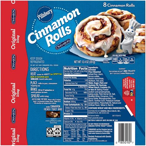 Pillsbury Cinnamon Rolls Cinnabon Nutrition Facts | Besto Blog