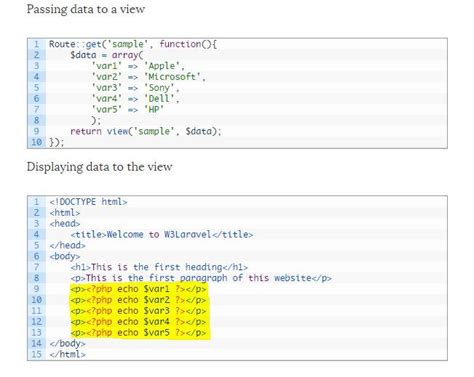 Laravel Blade Template Tutorial- Defining Master Layout ~ W3Laravel