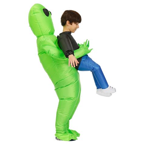 Green Alien Carrying Human Costume – JOOPZY