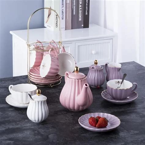 British Afternoon Tea Set Luxury Nordic Style European Ceramic Home ...