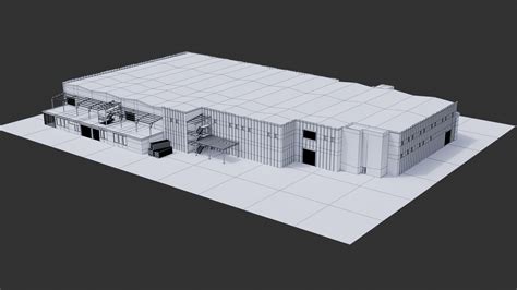 Industrial Warehouse 3D model - TurboSquid 1954616