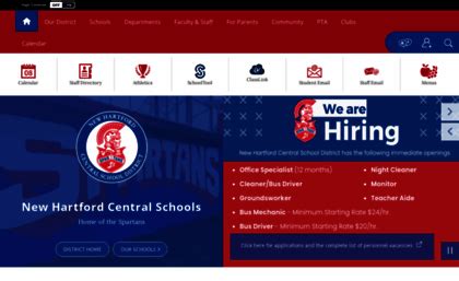 Newhartfordschools.org website. New Hartford Central School District ...