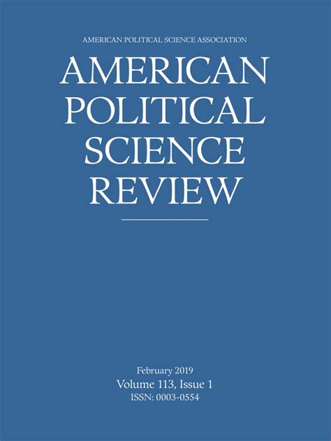 American Political Science Review | Reviews of Peer-Reviewed Journals ...