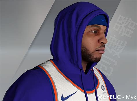 NBA 2K21 Hooded Carmelo Anthony Cyberface by Myk