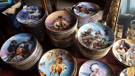 Franklin Mint Native American Indian collectible plates. Warehouse ...