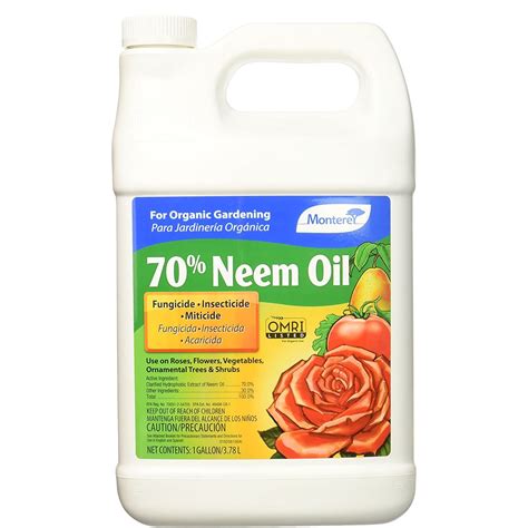 Monterey 70% Neem Oil Insecticide for Ornaments, Trees, and Shrubs, 1 Gallon Jug - Walmart.com ...