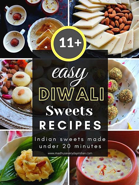 20+ Quick & Easy Diwali Sweets (under 30 minutes)