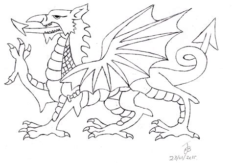 Welsh Dragon Drawing at GetDrawings | Free download