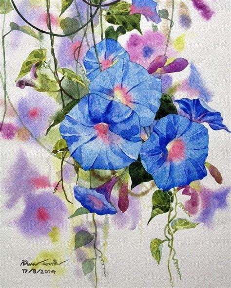 #waterblog #flower #artis #art #paint #painting #watercolor #watercolorpainting #aquarius # ...