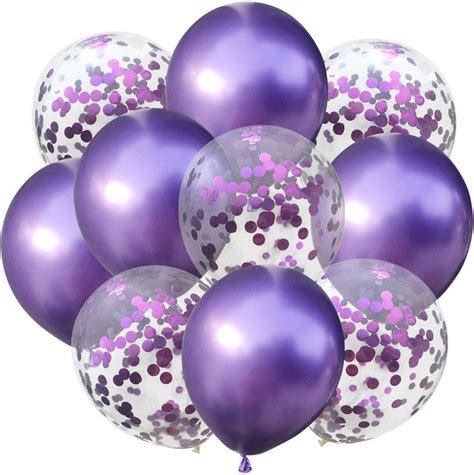 16pcs 12 Purple Balloon Happy Birthday Balloon Team - Etsy in 2023 | Confetti balloons birthday ...