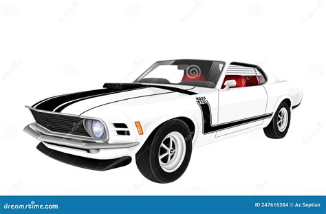 Colorful Ford Mustang Mach E Drawing Cartoon Vector | CartoonDealer.com #180973225